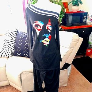 💖🥰 ADORABLE 2 PIECE BLACK SET, SIZE XXL